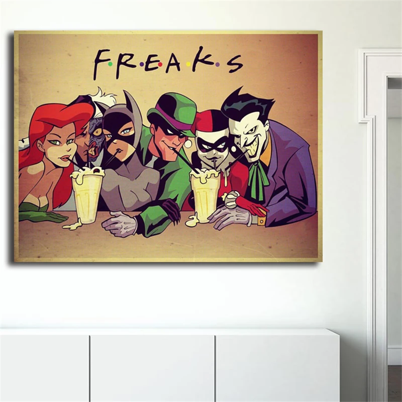 Batman Joker Villains Freaks Friends Foes TV Show Canvas Painting Vintage Poster Print Modern Wall Art Oil Picture Home Decor
Batman Joker Villains Freaks Friends Foes TV Show Canvas Painting Vintage Poster Print Modern Wall Art Oil Picture Home Decor