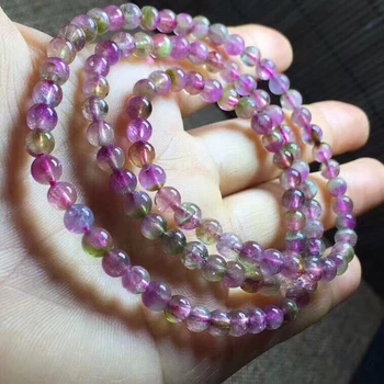 Genuine Natural Watermelon Red Green Tourmaline Crystal Bracelet Necklace Stretch 6.5mm Woman Clear Round Beads 3 Laps AAAAA 
Genuine Natural Watermelon Red Green Tourmaline Crystal Bracelet Necklace Stretch 6.5mm Woman Clear Round Beads 3 Laps AAAAA