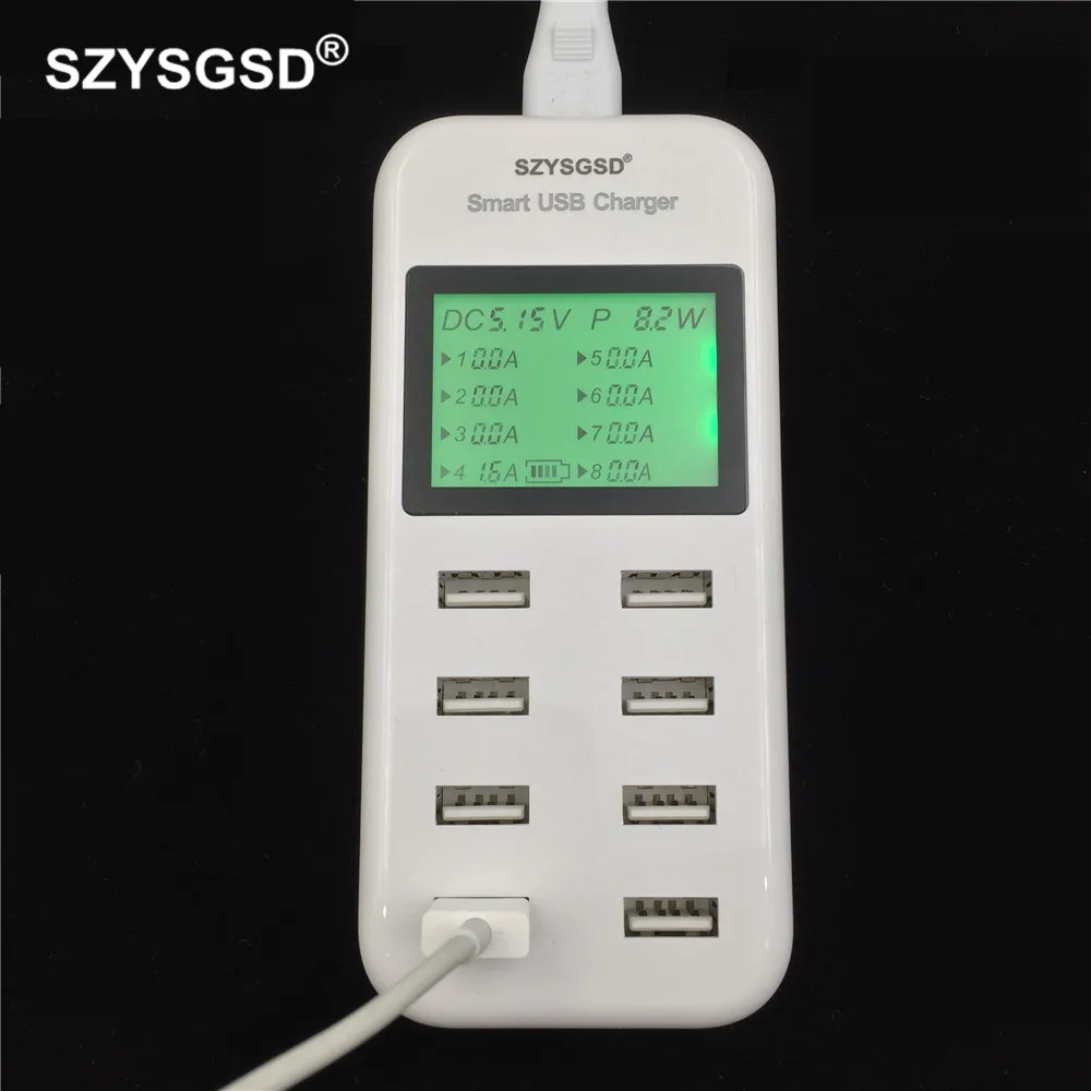 SZYSGSD 8 port USB Desktop Charger Multi Intelligent Fast Charging Dock Station With LCD Display For iphone Samsung Ipad Tablet
SZYSGSD 8 port USB Desktop Charger Multi Intelligent Fast Charging Dock Station With LCD Display For iphone Samsung Ipad Tablet