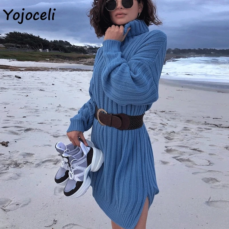 Yojoceli 2019 autumn winter warm knitted sweater dress turtlenck mini dress casual knitted winter dress
Yojoceli 2019 autumn winter warm knitted sweater dress turtlenck mini dress casual knitted winter dress