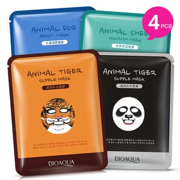 BIOAQUA 4Pcs Tiger Panda Sheep Dog Shape Animal Face Mask Moisturizing Oil Control Hydrating Nourishing Facial Masks For Women
BIOAQUA 4Pcs Tiger Panda Sheep Dog Shape Animal Face Mask Moisturizing Oil Control Hydrating Nourishing Facial Masks For Women