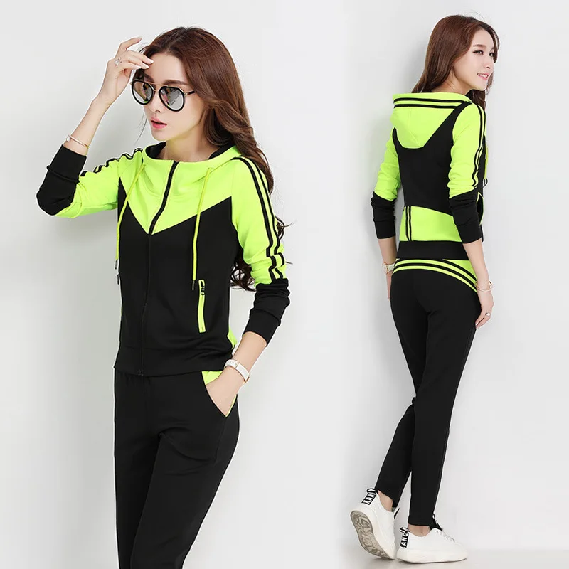 Autumn Tracksuit Female 2 Piece Set Hoodies Colorblock Zipper Sweatshirt + Long Pants Suits for Women Outfits Fitness Sport Suit
Autumn Tracksuit Female 2 Piece Set Hoodies Colorblock Zipper Sweatshirt + Long Pants Suits for Women Outfits Fitness Sport Suit