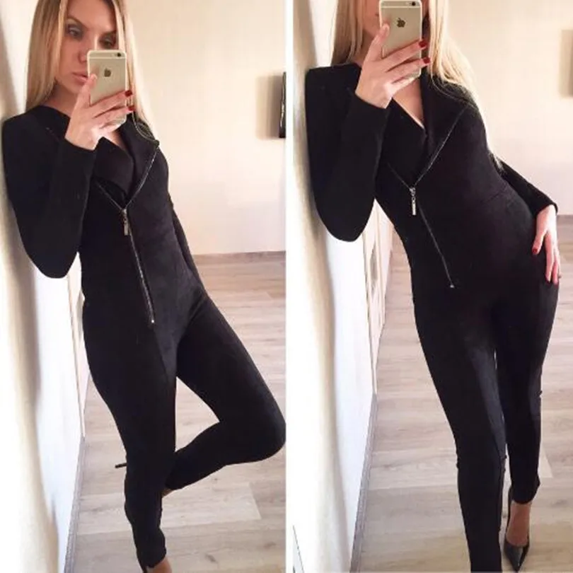 Bodycon Jumpsuit Enteritos Mujer 2018 Spring New Women's Jumpsuit Imitation Deerskin Solid Color Tight Body Piece Pants
Bodycon Jumpsuit Enteritos Mujer 2018 Spring New Women's Jumpsuit Imitation Deerskin Solid Color Tight Body Piece Pants