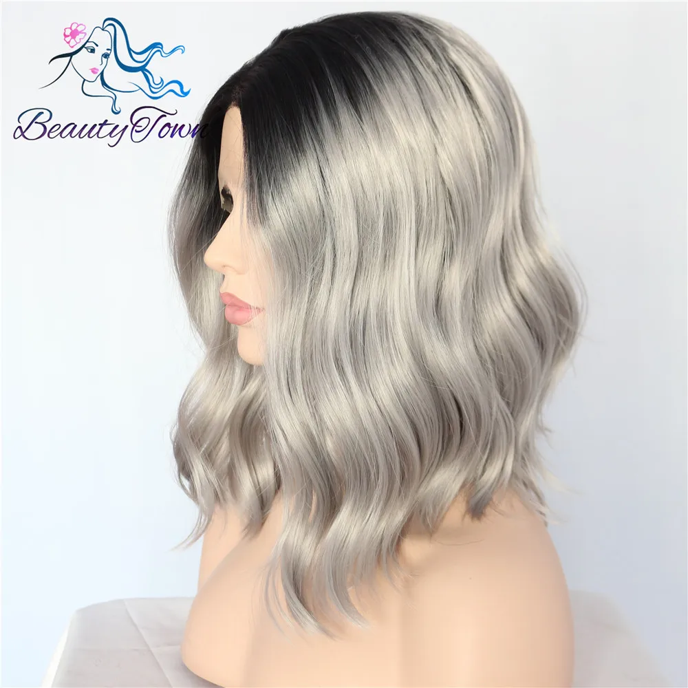BeautyTown Short Type Black Ombre Grey Glueless Hand Tied Big Lace Part Heat Resistant Daily Makeup Synthetic Lace Front Wigs
BeautyTown Short Type Black Ombre Grey Glueless Hand Tied Big Lace Part Heat Resistant Daily Makeup Synthetic Lace Front Wigs