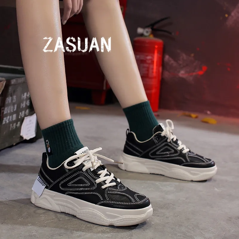 2019 Newest Women Vulcanize Shoes Mesh Leather Retro Designer casual shoes Lace Up Platform Ladies Flats Zapatos Mujer
2019 Newest Women Vulcanize Shoes Mesh Leather Retro Designer casual shoes Lace Up Platform Ladies Flats Zapatos Mujer