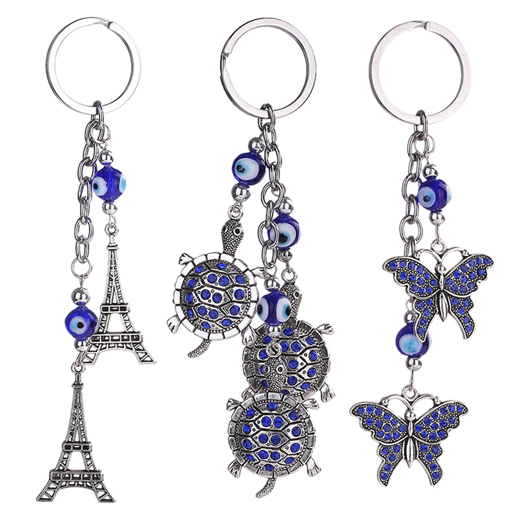 Valentine's Day New Trendy Evil Eye Keychains Cute Animal Crystal Butterfly/Tortoise/Tower Keychain Keyring Car Accessoires
Valentine's Day New Trendy Evil Eye Keychains Cute Animal Crystal Butterfly/Tortoise/Tower Keychain Keyring Car Accessoires
