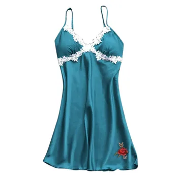 Women's Sexy Satin Silk Nightdress Lingerie Sexy Top Sling Femme De Nuit Camisola Da Mulher Da Noite E1
Women's Sexy Satin Silk Nightdress Lingerie Sexy Top Sling Femme De Nuit Camisola Da Mulher Da Noite E1