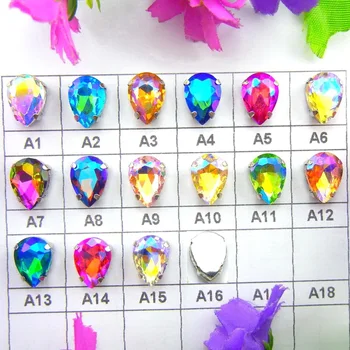 AB colors Silver claw settings holes 7 sizes water drop waterdrop teardrop glass Crystal Sew on rhinestone beads garments diy
AB colors Silver claw settings holes 7 sizes water drop waterdrop teardrop glass Crystal Sew on rhinestone beads garments diy