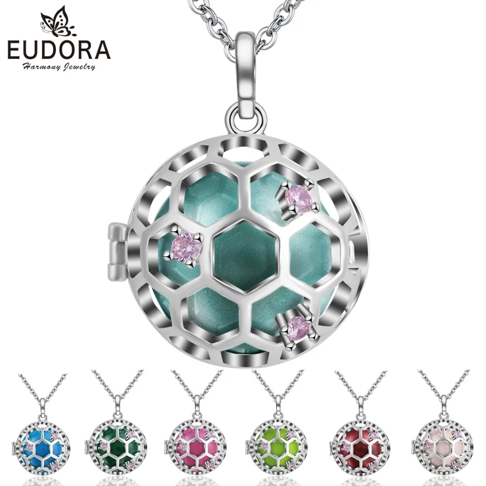 EUDORA 20 mm Crystal Beehive Locket Pendant Necklace Angel Caller Bola Ball Pendant with Chime Sound Harmony Bola Pregnancy Ball
EUDORA 20 mm Crystal Beehive Locket Pendant Necklace Angel Caller Bola Ball Pendant with Chime Sound Harmony Bola Pregnancy Ball