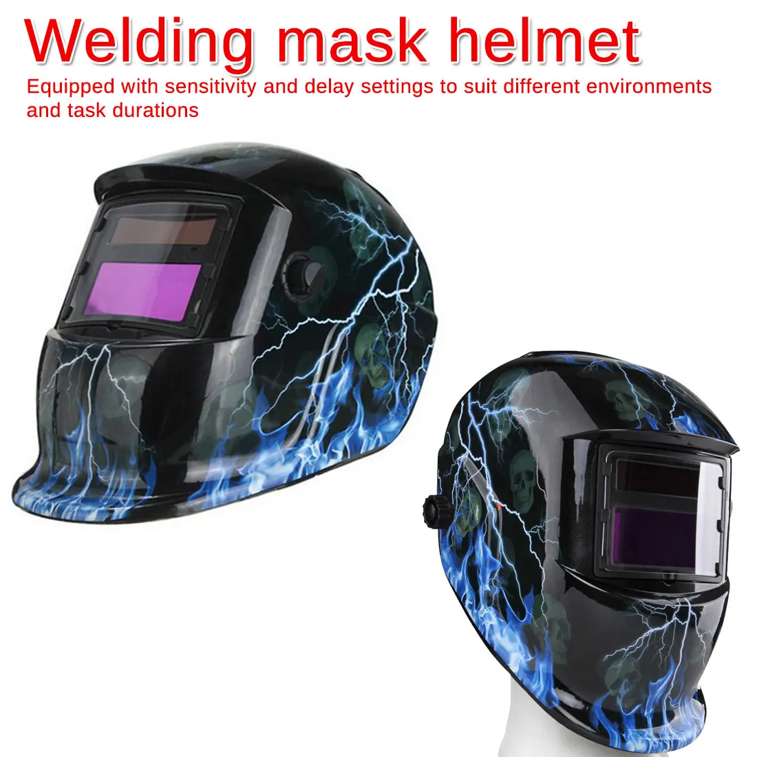 welding mask Solar Welder Mask Helmet Auto-Darkening New Protective Gear skull Solar powered automatic 
welding mask Solar Welder Mask Helmet Auto-Darkening New Protective Gear skull Solar powered automatic