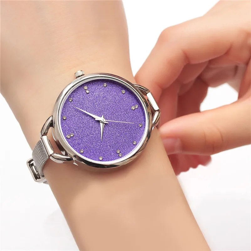 Часы наручные женские со стразами модные роскошные с изображением звездного