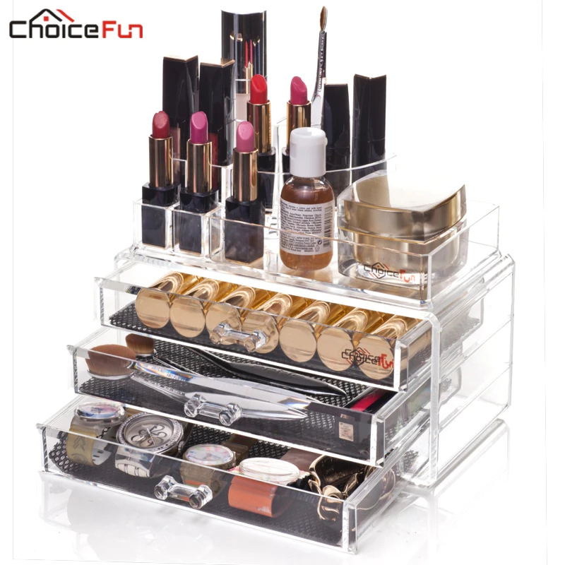 CHOICEFUN Fancy Plastic Stackable Divider Desk Make Up Storage Box Clear Transparent Acrylic Makyaj Cosmetic Makeup Organizer
CHOICEFUN Fancy Plastic Stackable Divider Desk Make Up Storage Box Clear Transparent Acrylic Makyaj Cosmetic Makeup Organizer