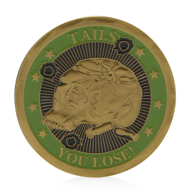 

Children Love Interesting Heads We Win Tails You Lose Skull Commemorative Coin Zinc Alloy Commemorative Coin