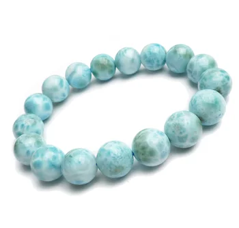 Natural Blue Larimar Gemstone Round Beads 12mm Bracelet Stretch From Dominica AAAAAA 
Natural Blue Larimar Gemstone Round Beads 12mm Bracelet Stretch From Dominica AAAAAA