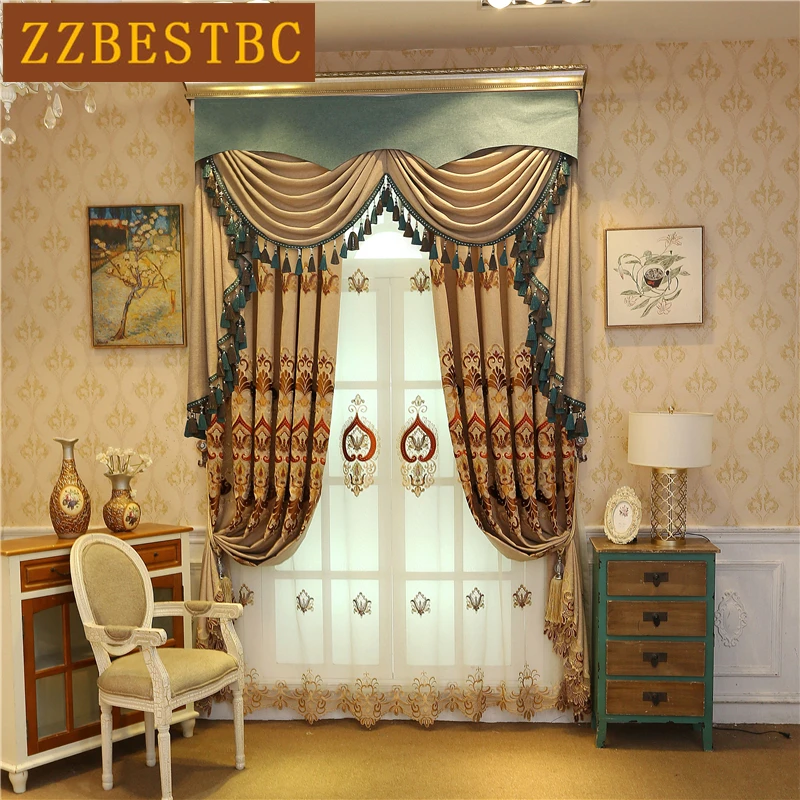 European and American royal luxury brown embroidered curtains for living room Window Curtain Bedroom Kitchen hotel Custom Drapes
European and American royal luxury brown embroidered curtains for living room Window Curtain Bedroom Kitchen hotel Custom Drapes