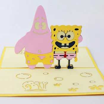Qubiclife 3D stereo cards SpongeBob SquarePants and Patrick three-dimensional paper cards postcards
Qubiclife 3D stereo cards SpongeBob SquarePants and Patrick three-dimensional paper cards postcards