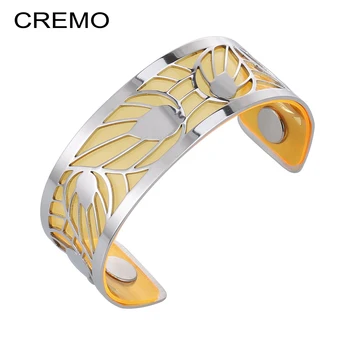 Cremo Georgette Manchette Fougere Cuff Bracelet Clear PVC Leaf Bangles For Woman Reversible PU Leather bracelet femme Jewelry
Cremo Georgette Manchette Fougere Cuff Bracelet Clear PVC Leaf Bangles For Woman Reversible PU Leather bracelet femme Jewelry