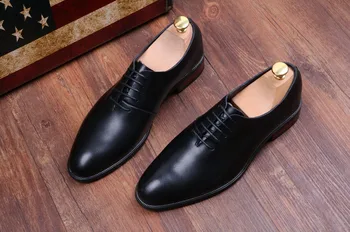 Male Breathable England Style Pointed Toes Leather Flat Casual Classical Lace Up Dress Shoes Men Spring Autumn Dress Shoes
Male Breathable England Style Pointed Toes Leather Flat Casual Classical Lace Up Dress Shoes Men Spring Autumn Dress Shoes