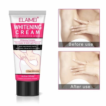 ELAIMEI Underarm Whitening Cream for Sensitive Area Skin Body and Private Parts Whitening Cream Skin Care Underarm Leg Arm knee 
ELAIMEI Underarm Whitening Cream for Sensitive Area Skin Body and Private Parts Whitening Cream Skin Care Underarm Leg Arm knee