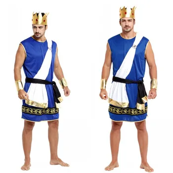 

Fantasia adulto Men Nordic mythology King Zeus Cosplay Halloween Costumes Carnival Purim Masquerade Rave party Stage play dress