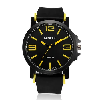 MIGEER Men's Sports Silicone Strap Wrist Watches Mens Top Brand Black Dial Quartz Analog Watch Male Clock Life Waterproof
MIGEER Men's Sports Silicone Strap Wrist Watches Mens Top Brand Black Dial Quartz Analog Watch Male Clock Life Waterproof