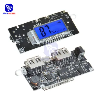 Power Bank 18650 Battery Charger Module Dual USB 5V 1A 5V 2.1A Output Micro USB 5V Input LCD Display Indicator for Smartphone
Power Bank 18650 Battery Charger Module Dual USB 5V 1A 5V 2.1A Output Micro USB 5V Input LCD Display Indicator for Smartphone