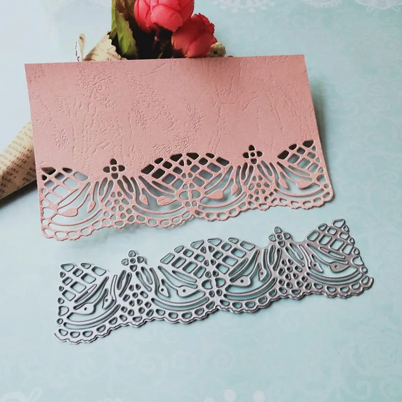13.5*3.8cm Metal Cutting Dies Lace Border Background Dies Scrapbooking Craft New 2018 Die Cut Embossing Stencil DIY Card Making
13.5*3.8cm Metal Cutting Dies Lace Border Background Dies Scrapbooking Craft New 2018 Die Cut Embossing Stencil DIY Card Making