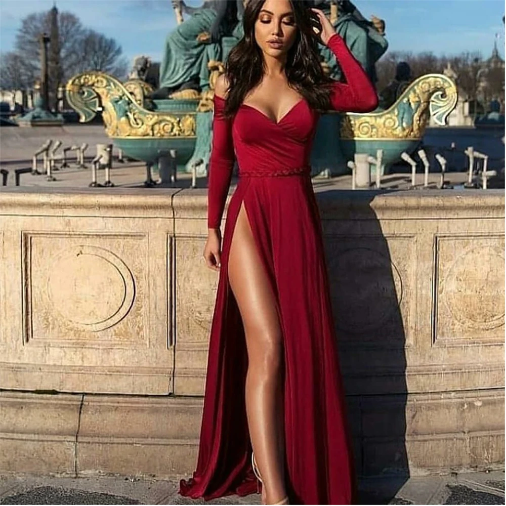 Bbonlinedress Sexy Chiffon Prom Dress With Split Evening Dress Vestido de fiesta 2019 Vestido de noche Formal Party Dress
Bbonlinedress Sexy Chiffon Prom Dress With Split Evening Dress Vestido de fiesta 2019 Vestido de noche Formal Party Dress