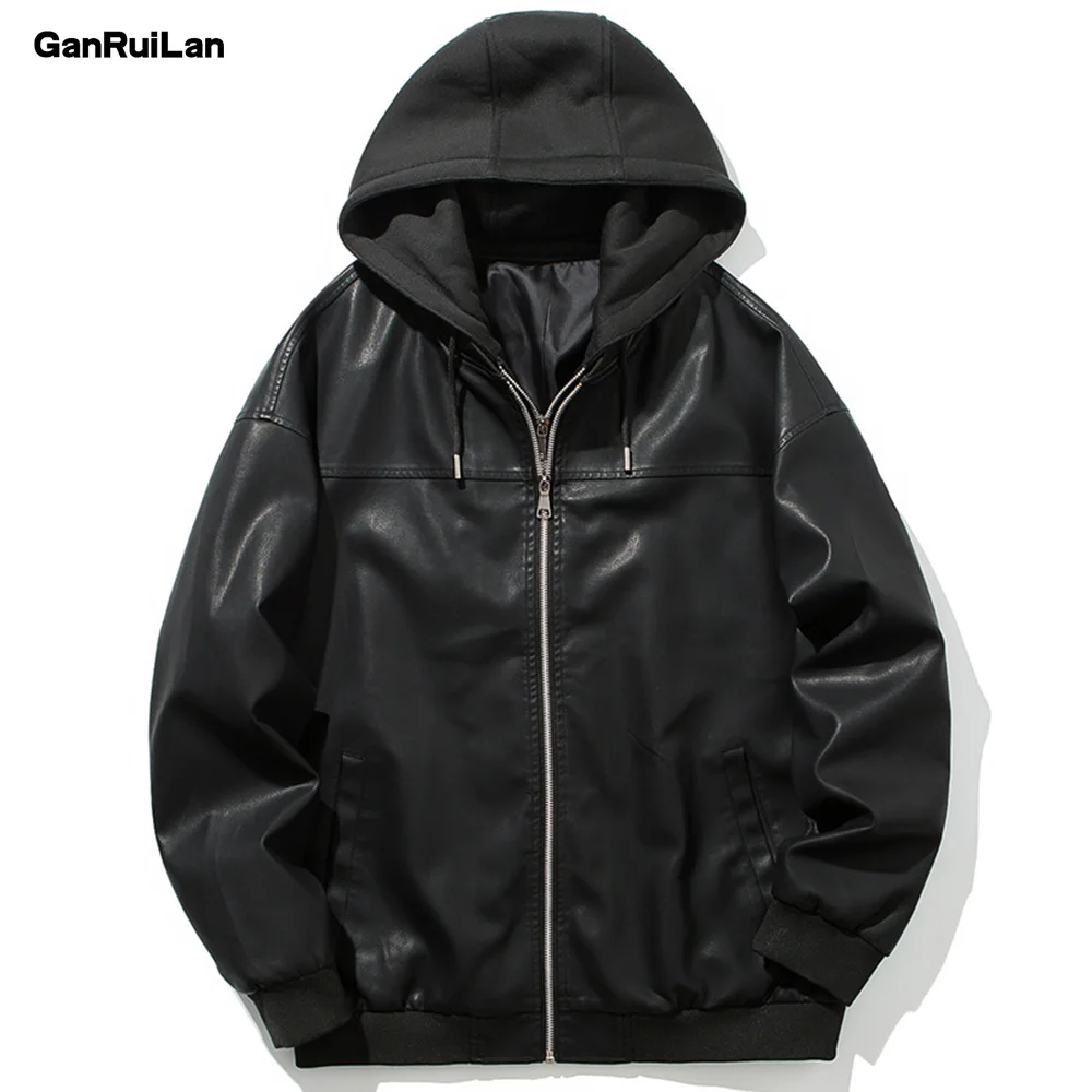 2019 Hat Detachable Cotton Hooded Motorcycle Biker Men Black PU Leather Jacket and Coat Slim Fur Inside Jaqueta Couro JK18906
2019 Hat Detachable Cotton Hooded Motorcycle Biker Men Black PU Leather Jacket and Coat Slim Fur Inside Jaqueta Couro JK18906
