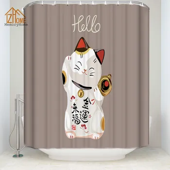 Memory Home Lucky Cat Printing Waterproof Bathroom Decor Curtains Fabric Polyester Hello Cute Cartoon Shower Curtain
Memory Home Lucky Cat Printing Waterproof Bathroom Decor Curtains Fabric Polyester Hello Cute Cartoon Shower Curtain