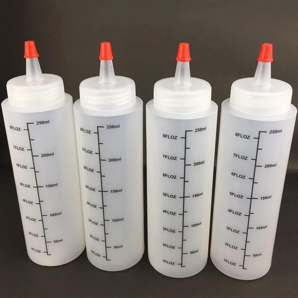 5PCS 250ML Plastic Needle-nosed Bottle With scale Squeeze Bottle With Leak-Proof Cap Sauce Bottle Salad Squeezable Bottle
5PCS 250ML Plastic Needle-nosed Bottle With scale Squeeze Bottle With Leak-Proof Cap Sauce Bottle Salad Squeezable Bottle