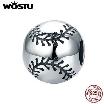 WOSTU High Quality 925 Sterling Silver Sport Baseball Round Ball Beads Fit Charm Bracelet S925 DIY Jewelry CQC449
WOSTU High Quality 925 Sterling Silver Sport Baseball Round Ball Beads Fit Charm Bracelet S925 DIY Jewelry CQC449