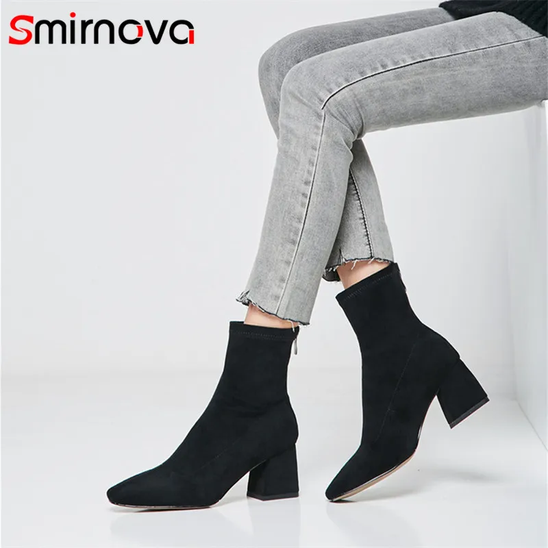 Smirnova HOT autumn winter ladies boots 2020 new cow suede leather woman boots high heel fashion pointed toe ankle boots brown 
Smirnova HOT autumn winter ladies boots 2020 new cow suede leather woman boots high heel fashion pointed toe ankle boots brown