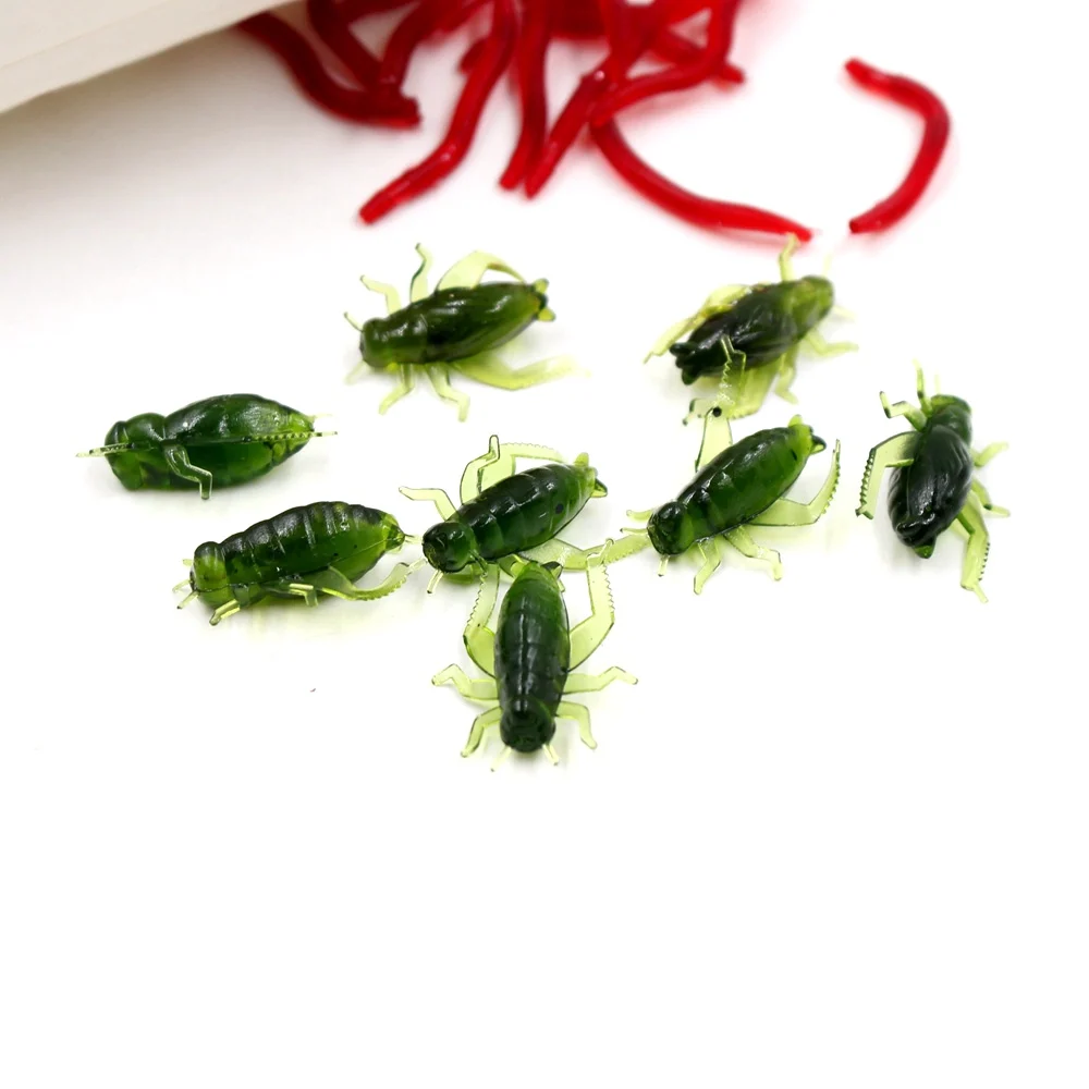 150PCS 2.5cm High Quality Rubber Soft Fish Bait Grasshopper Insect Cricket Grass Silver Lure Carp For Attract Different Fish
150PCS 2.5cm High Quality Rubber Soft Fish Bait Grasshopper Insect Cricket Grass Silver Lure Carp For Attract Different Fish