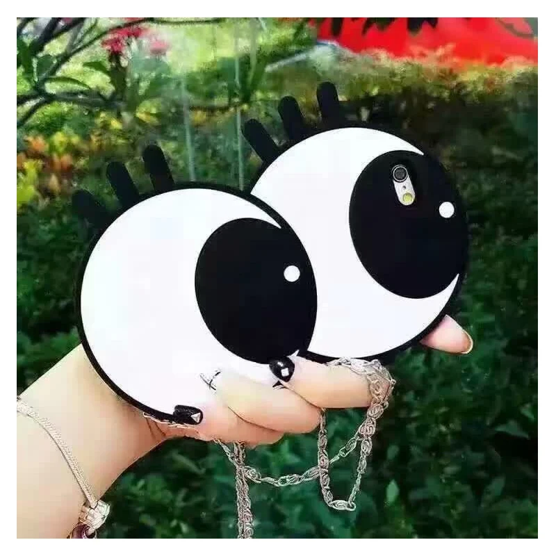 3D Cartoon Soft Silicone Rubber Big Eyes Phone Case Cover for iPhone 6 6S 7 8 Plus with Chain Coque Fundas Capa
3D Cartoon Soft Silicone Rubber Big Eyes Phone Case Cover for iPhone 6 6S 7 8 Plus with Chain Coque Fundas Capa