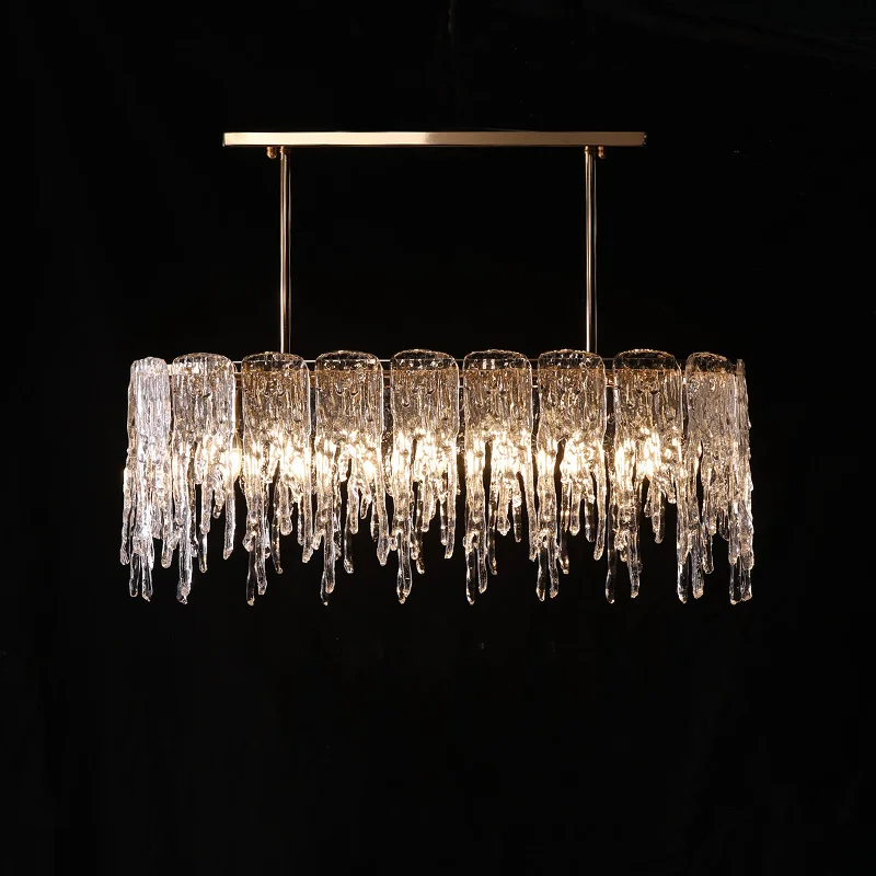 Подвесная лампа для прихожей со льдом художественный декор подвесной светильник