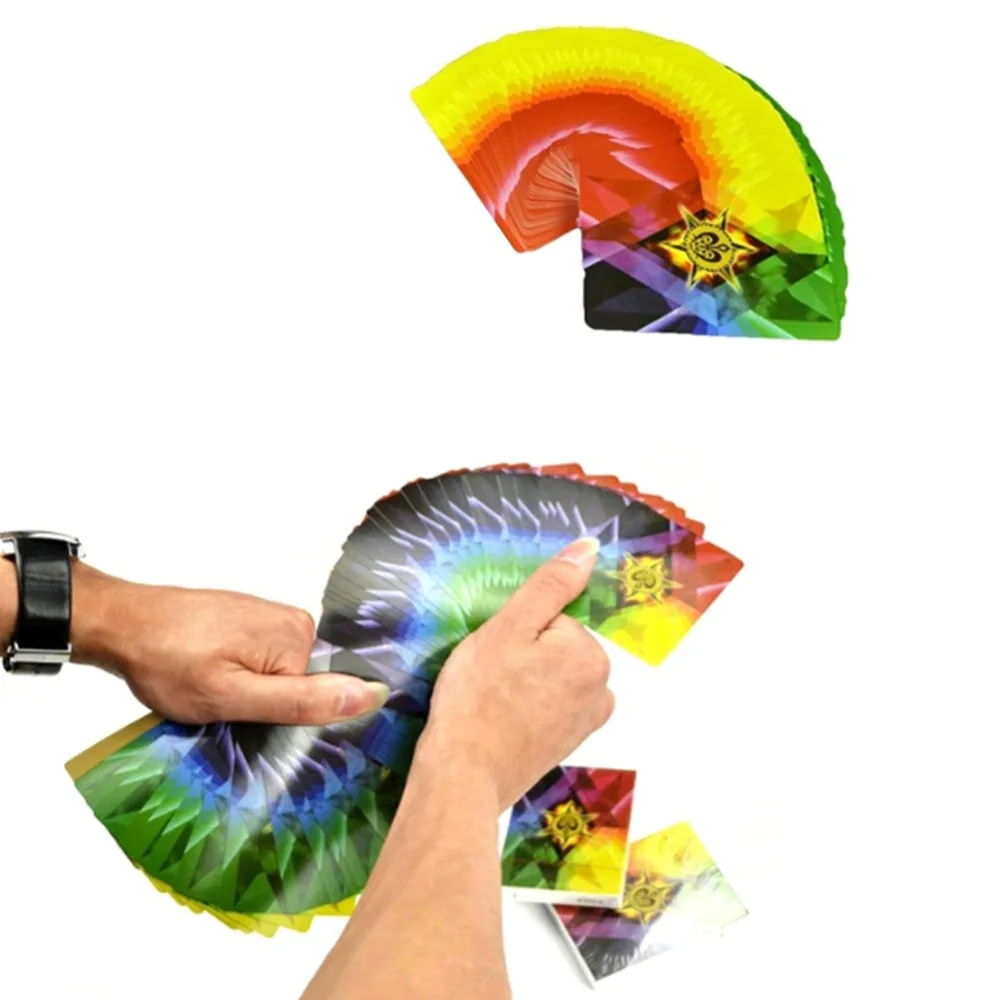 Magic Poker Rainbow Poker Thin Cards Of Fanning and Manipulation 4 Way Changing Color Stage Magic Tricks Magic Props
Magic Poker Rainbow Poker Thin Cards Of Fanning and Manipulation 4 Way Changing Color Stage Magic Tricks Magic Props