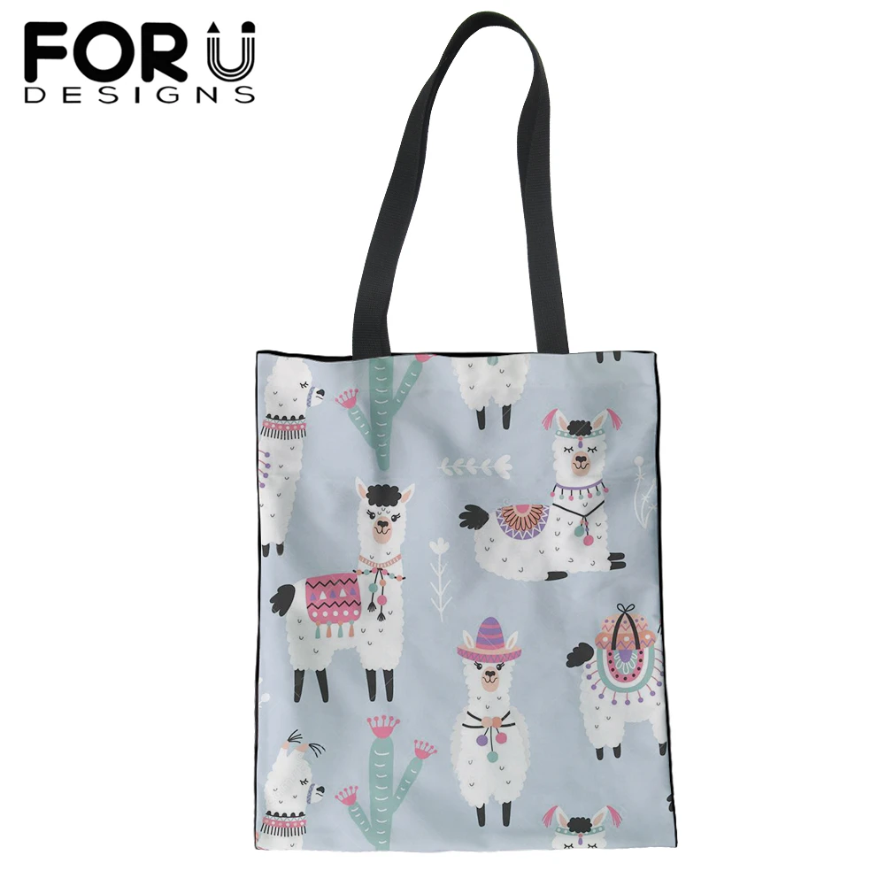 FORUDESIGNS Women Canvas Shopping Bag Female Handbag Cute Alpaca Shoulder Bag Ladies Beach Top-Handle Tote Purse Bolsa 2019
FORUDESIGNS Women Canvas Shopping Bag Female Handbag Cute Alpaca Shoulder Bag Ladies Beach Top-Handle Tote Purse Bolsa 2019