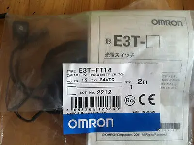 DHL/EMS 2 Sets New in box for OMRON E3T-FT14 Photoelectric Switch Sensor E3TFT14 12-24VDC 2M