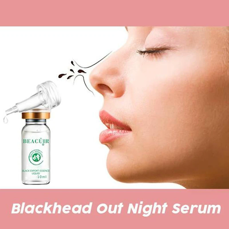 BEACUIR Blackhead Out Night Serum cleaning out the dirt and cutide effectively with one Drop on the skin surface
BEACUIR Blackhead Out Night Serum cleaning out the dirt and cutide effectively with one Drop on the skin surface