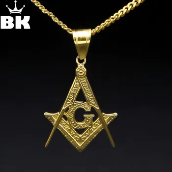 Mens Punk Masonic Pendant Necklace Hip Hop Stainless Steel Gold Freemason Charm Pendant With Free 24'' Miami Cuban Chain
Mens Punk Masonic Pendant Necklace Hip Hop Stainless Steel Gold Freemason Charm Pendant With Free 24'' Miami Cuban Chain