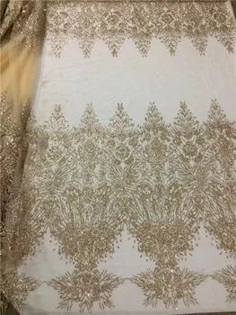 Luxury wedding/party gold French tulle net lace fabric with glitter for sewing dress UN77(5yards/pc)
Luxury wedding/party gold French tulle net lace fabric with glitter for sewing dress UN77(5yards/pc)