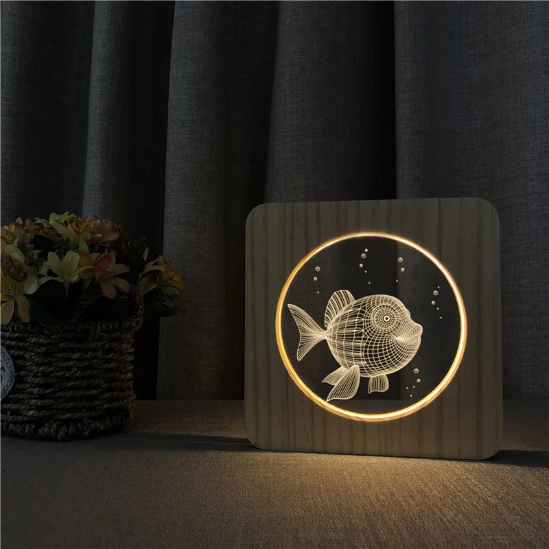 Sharelife Creative Wood + Acrylic Fish Warm White LED USB Night Light Desk Table Lamp Home Room Children's Birthday Gift 3573
Sharelife Creative Wood + Acrylic Fish Warm White LED USB Night Light Desk Table Lamp Home Room Children's Birthday Gift 3573