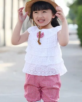 Kids Girls Clothing Lace Children Girl Clothes Sets T Shirt And Lattice Shorts Pants Set Infant Garment New
Kids Girls Clothing Lace Children Girl Clothes Sets T Shirt And Lattice Shorts Pants Set Infant Garment New