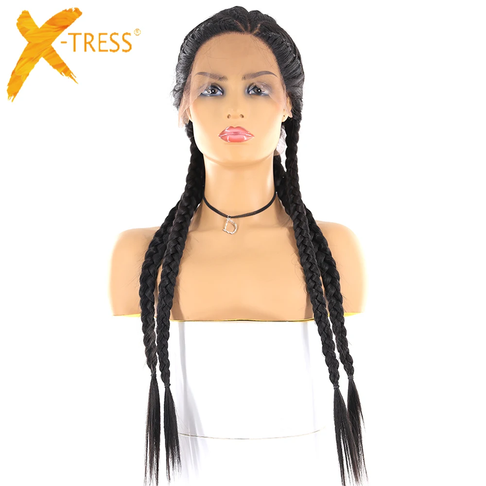 Senegalese Twist Synthetic Braid Hair Lace Wigs Three Part X-TRESS Long Straight Ear To Ear Lace Front Wig With Natural Hairline
Senegalese Twist Synthetic Braid Hair Lace Wigs Three Part X-TRESS Long Straight Ear To Ear Lace Front Wig With Natural Hairline
