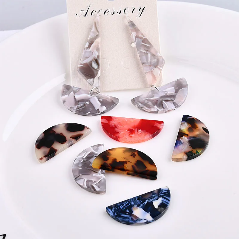 DIY accessories South Korean geometry simple acetic acid pattern temperament semicircular earring earrings materials
DIY accessories South Korean geometry simple acetic acid pattern temperament semicircular earring earrings materials
