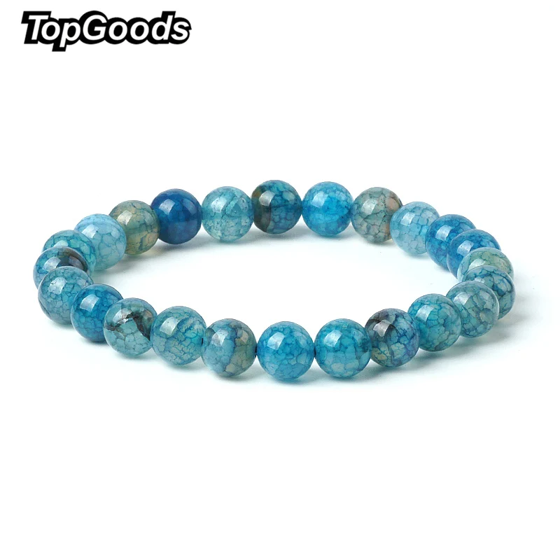 2018 New Natural Crackle Bracelet Blue Agate Stone Bracelets for Women 8mm Loose Onyx Gemstone Bracelets Sports Fashion Jewelry
2018 New Natural Crackle Bracelet Blue Agate Stone Bracelets for Women 8mm Loose Onyx Gemstone Bracelets Sports Fashion Jewelry