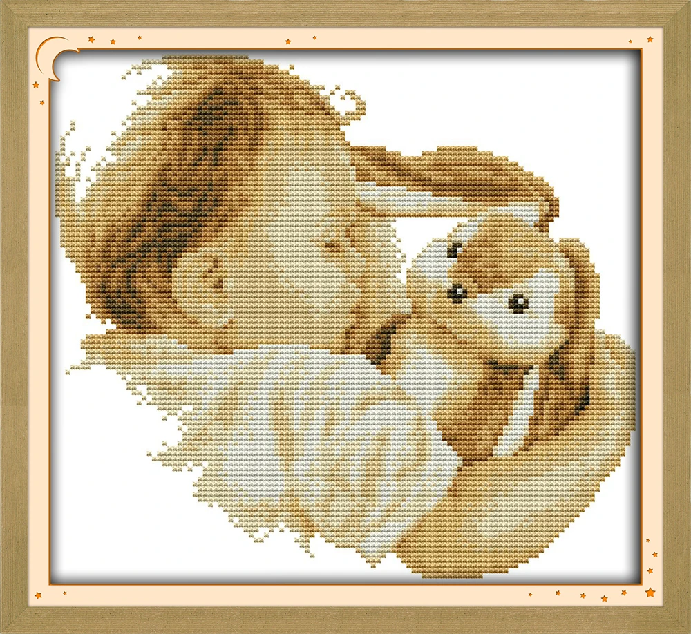 Baby and his doll counted printed on fabric DMC 14CT 11CT Cross Stitch kitsembroidery needlework Sets Home Decor
Baby and his doll counted printed on fabric DMC 14CT 11CT Cross Stitch kitsembroidery needlework Sets Home Decor