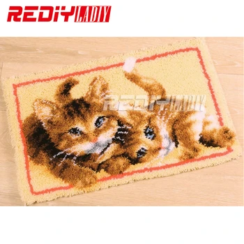 3D Latch Hook Rug Kits DIY Needlework Unfinished Crocheting Rug Yarn Cushion Mat Playful Cats Handicraft Embroidery Carpet Rug
3D Latch Hook Rug Kits DIY Needlework Unfinished Crocheting Rug Yarn Cushion Mat Playful Cats Handicraft Embroidery Carpet Rug