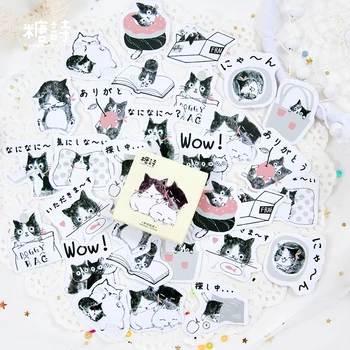 8SETS/LOT black and write cat label photo album decoration seal DIY box Sticker 
8SETS/LOT black and write cat label photo album decoration seal DIY box Sticker
